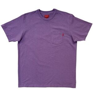 Supreme Pocket T-shirt purple cotton‎
